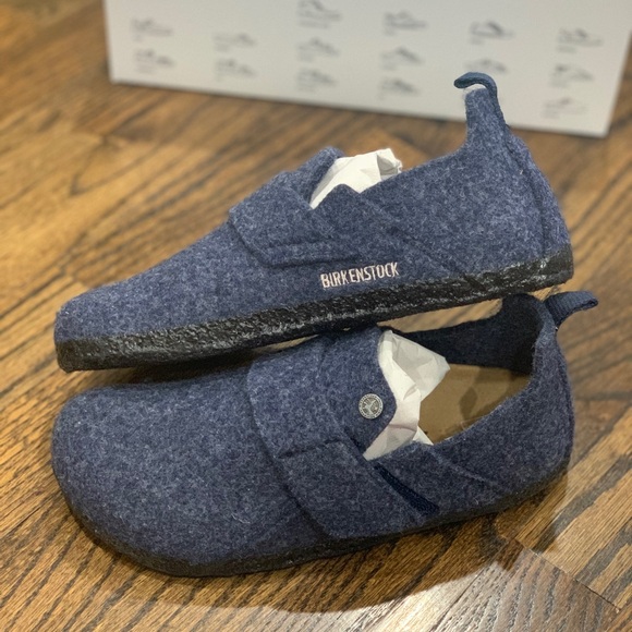 New Birkenstock Zermatt HL Kids Wool Felt Dark Blue Size 34 - Picture 4 of 9